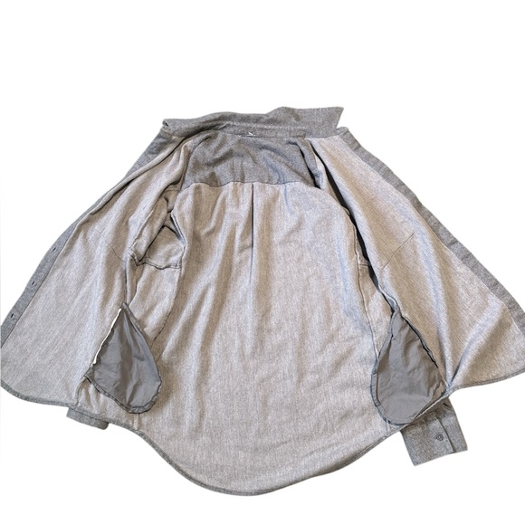 Madewell Sunday Shirt Flannel Shacket L Grey - Picture 8 of 10